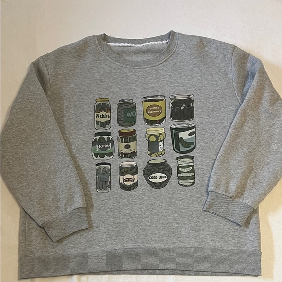 SHEIN Sweaters - SHEIN Gray Graphic Women's Sweater